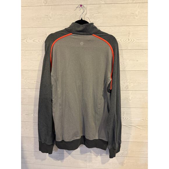 Lululemon Mens Active Full Zip Gray Jacket Orange  XL - Picture 2 of 8